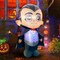 GOOSH 5FT Inflatable Vampire with Cape – Light-Up Halloween Yard Decoration